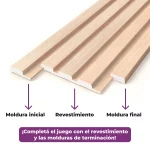 Revestimiento Atrim Moldura Final Slim Roble Natural EPS Simil Madera 2.75 m