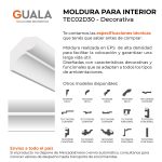 Moldura Decorativa 35x35 mm EPS Blanco Tira 2 m