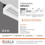 Moldura Decorativa 35x35 mm EPS Blanco Tira 2 m