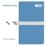 Moldura Decorativa 45x45 mm EPS Blanco Tira 2 m