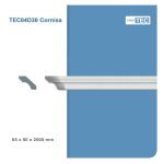 Moldura Decorativa 50x65 mm EPS Blanco Tira 2 m