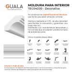 Moldura Decorativa 50x65 mm EPS Blanco Tira 2 m