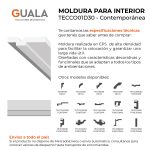Moldura Contemporánea 15x65 mm EPS Blanco Tira 2 m