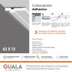Moldura Contemporánea 15x65 mm EPS Blanco Tira 2 m