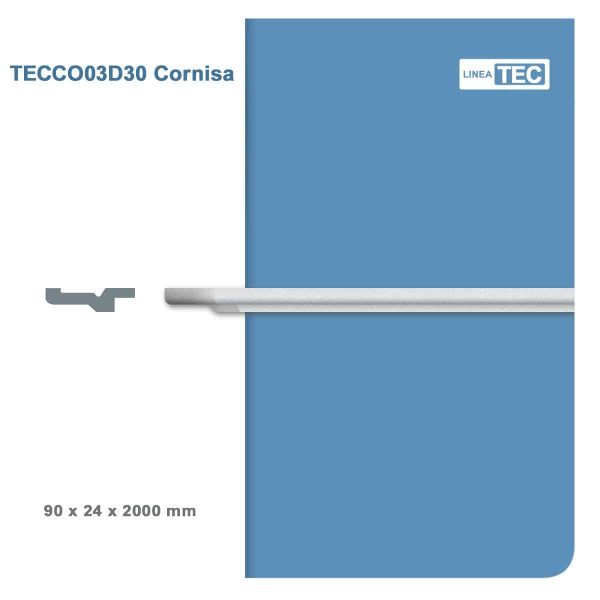 Moldura Contemporánea 24x90 mm EPS Blanco Tira 2 m