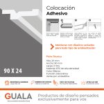 Moldura Contemporánea 24x90 mm EPS Blanco Tira 2 m
