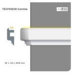 Moldura Funcional LED 140x58 mm EPS Blanco Tira 2 m