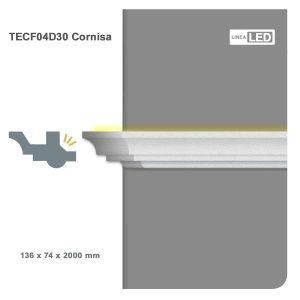 Moldura Funcional LED 74x136 mm EPS Blanco Tira 2 m EPS Polipor