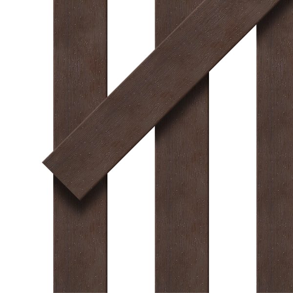 Viga Co-extruida Marrón Oscuro Mate 60x40 mm Tira 2.9 m