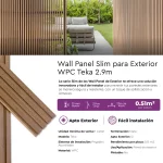 Revestimientos Wall Panel WPC Slim 2.9m Teka Mate Coextrusado