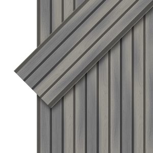 Revestimientos Wall Panel Serie V 2.9 m Gris Claro Mate Tira WPC