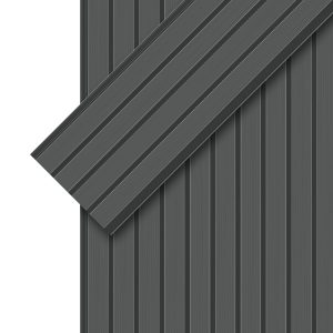 Revestimientos Wall Panel Serie V 2.9 m Gris Mate Tira WPC