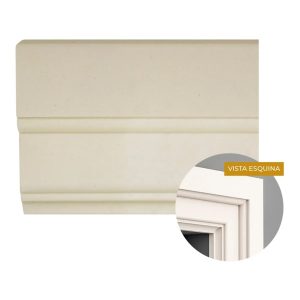 Moldura de Exterior Atenneas Wing Decó 175x70 mm Arena Poliestireno 25 kg 2 m