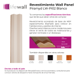 Revestimiento Wall Panel Lifewall Piramyd MDF Blanco