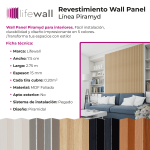 Revestimiento Wall Panel Lifewall Piramyd MDF Blanco