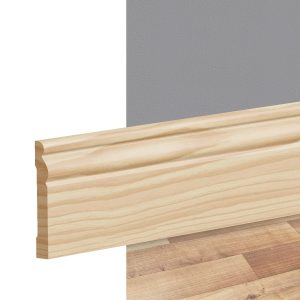 Zócalo de Pino Kflooring Moldurado 94 mm Natural 305 cm