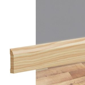 Zócalo de Pino Kflooring Moldurado 69 mm Natural 305 cm