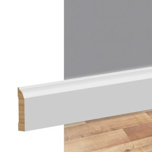 Zócalo de Pino Kflooring Moldurado Prepintado 69 mm Blanco 305 cm