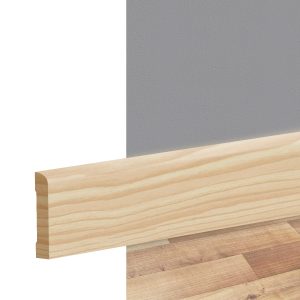 Zócalo de Pino Kflooring Curvo 69 mm Natural 305 cm