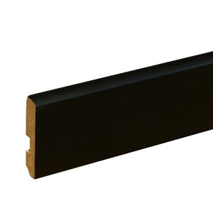 Zócalo Atenneas 60 mm MDF Foliado Negro Mate Tira 2.75 m