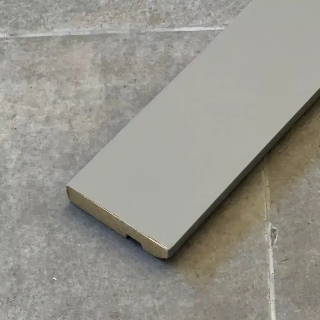 Zócalo Recto Foliado Aluminio Frigg 7cm MDF Madera Piso Pared 2.75m