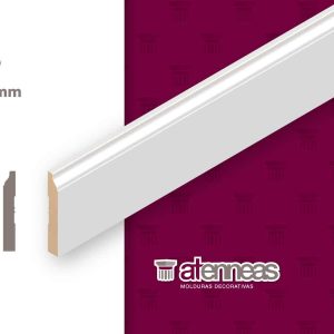 Zócalo Moldurado Atenneas 7.8 cm MDF Prepintado Blanco 275 cm