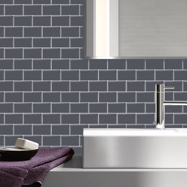Frigg 30.5X30.5 cm PU Subway Gris Brillante