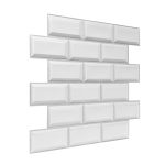 Frigg 30X30 cm PVC Ladrillo Blanco Mate