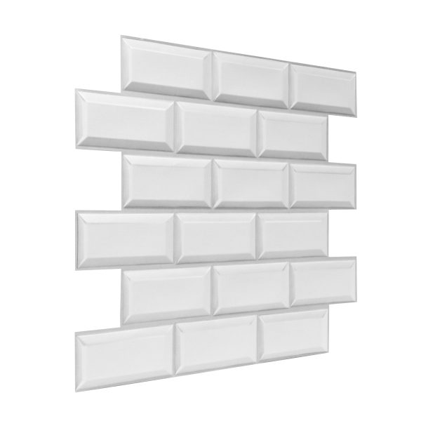 Frigg 30X30 cm PVC Ladrillo Blanco Mate