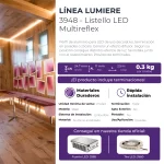 Listello LED Multireflex Lumière Atrim 24.7 mm Aluminio Anodizado - Imagen 6