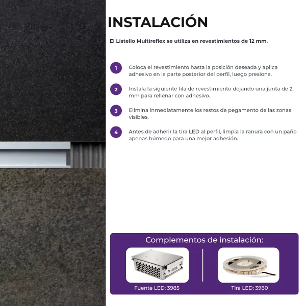 Listello LED Multireflex Lumière Atrim 24.7 mm Aluminio Anodizado - Imagen 7