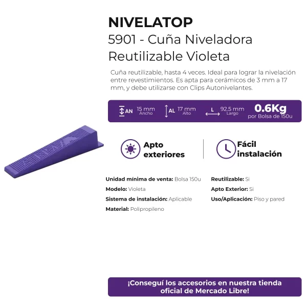 Cuña Autonivelante Atrim x 150 unidades - Imagen 5