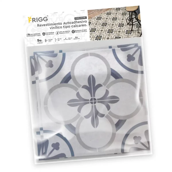 Piso Vinílico Autoadhesivo Apto Pared en Baldosas Azulejos Vinilhome 2 Balam 1.5 mm SXP PVC Tránsito Residencial Frigg 0.45m² - Imagen 6
