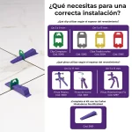 Clip Espaciador Autonivelante Arco Compacto Atrim 1mm x 150 Unidades - Imagen 7