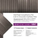 Revestimiento Autoadhesivo Wall Panel Flat Chocolate Cepillado Mate 2.60m - Imagen 10