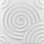 Placas 3D Antihumedad PVC Espiral Blanco Revestimiento Frigg 50x50 cm Pack x12 - Imagen 2