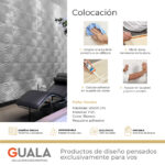 Placas 3D Antihumedad PVC Espiral Blanco Revestimiento Frigg 50x50 cm Pack x12 - Imagen 7