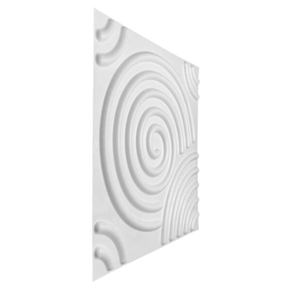 Placas 3D Antihumedad PVC Espiral Blanco Revestimiento Frigg 50x50 cm Pack x12 - Imagen 3