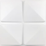Placas 3D Antihumedad PVC Rombo Blanco Revestimiento Frigg 50x50 cm Pack x12 - Imagen 2
