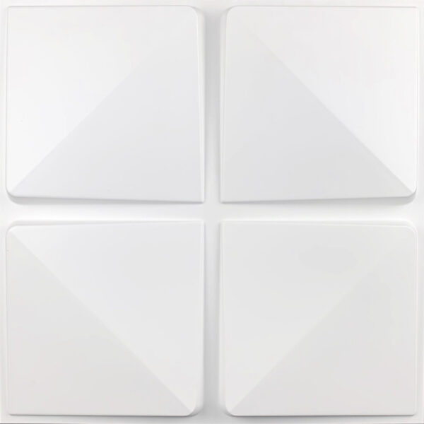 Placas 3D Antihumedad PVC Rombo Blanco Revestimiento Frigg 50x50 cm Pack x12 - Imagen 2