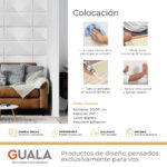 Placas 3D Antihumedad PVC Rombo Blanco Revestimiento Frigg 50x50 cm Pack x12 - Imagen 7