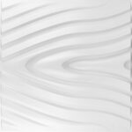 Placas 3D Antihumedad PVC Ola Blanco Revestimiento Frigg 50x50 cm Pack x12 - Imagen 2