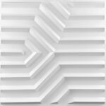 Placas 3D Antihumedad PVC Diagonal Blanco Revestimiento Frigg 50x50 cm Pack x12 - Imagen 2