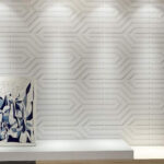 Placas 3D Antihumedad PVC Diagonal Blanco Revestimiento Frigg 50x50 cm Pack x12 - Imagen 4