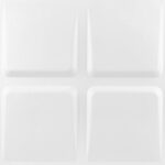 Placas 3D Antihumedad PVC Cuadrado Blanco Revestimiento Frigg 50x50 cm Pack x12 - Imagen 2