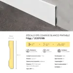 Zócalo Frigg Ceará10 Blanco Pintable de EPS Antihumedad  10 cm - Imagen 6